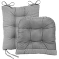 thumbnail image 4 of Klear Vu The Gripper Non-Slip Rocking Chair Cushion Thick, includes Seat Pad & Back Pillow with Ties for Indoor Living Room Rocker, 17x17 Inches, 2 Piece Set, Gray 2 Count, 4 of 5
