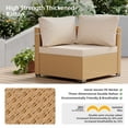thumbnail image 6 of UPHA 7 Pieces Outdoor furniture Sets Patio Sectional Couch Wicker Conversation Sofa for Pools Outside, Gardens, Decks, Yellow Rattan, Beige Cushion, 6 of 10
