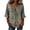 Green, variant on Domzest Womens 3/4 Sleeve Lenth Linen Tops V Neck Boho Floral Print Tunic Shirt Casual Loose Fit Button Up Blouse Multicolor S