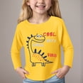 thumbnail image 2 of Zshosam Tshirt for Girls Toddler Long Sleeve Shirt Girl Boy Soft Toddler Tees Baby Girls Long-Sleeve Shirts Size 5T 6T,(Yellow 5-6 Years), 2 of 4