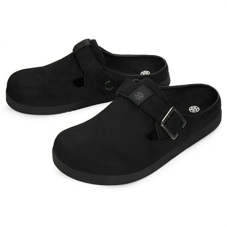 

Cozy Suede Mules - Soft Leather Arch Support Slip-Resistant Comfortable House Slippers for Women and Men - Breathable Easy Slip-On Design Perfect for Indoor and Outdoor Use