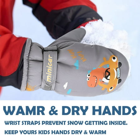

WOXINDA Children s Winter Skiing Gloves Warm Gloves Warm Cute Printed Gloves Akiing Riding Gloves Soft Windproof Gloves
