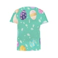 thumbnail image 4 of Haivin Short Sleeve Shirts for Women Women's Fashion Casual Short Sleeve Floral Print Round Neck Pullover Top Blouse, 4 of 5
