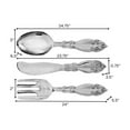 thumbnail image 2 of Vajilla Deco Wall Cutlery, Fork, Knife, Spoon, Kitchen Wall Art, Sculpture, Silver, Aluminum, Decorative, Home D√©cor, Fork: 24" x 5.5" x 2", Knife: 23.75" x 3.5" x .75", Spoon: 24.75" x 6.5" x 3", 2 of 2