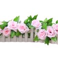 thumbnail image 3 of Flores artificiales de 2,4 m, rosas falsas duraderas, suministros festivos para fiestas (rosa pálido), 3 of 7