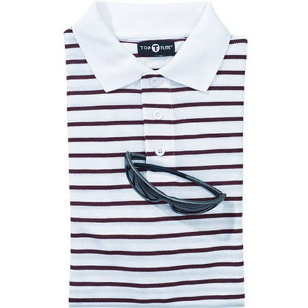 Top Flite - Men's Striped Shirt and Sunglasses Set