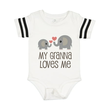 

Inktastic My Granna Loves Me Outfit Gift Baby Boy or Baby Girl Bodysuit