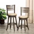 thumbnail image 5 of 30" Bar Stool, Weathered Gray Finish, Footrest at 10.5 in - Provide Comfort for Bar Use, 5 of 5
