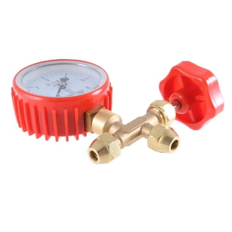 Mini Manometro Bassa Pressione 0-1 bar/0-15 psi, BSPT 1/4 Pollici per Carburante, Aria, Olio o Acqua