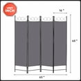 thumbnail image 5 of Dkelincs Room Dividers Folding Privacy Screen with 4 Panels Steel Frame Living Room Divider for Living Room,Office Use, Gray, 5 of 6