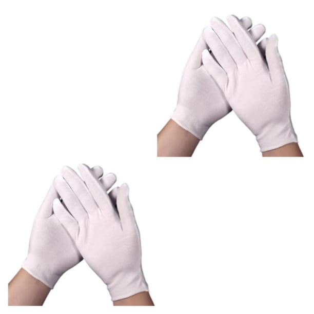 Guantes de Algodón Sonducket 12 pares Blanco para Mujer