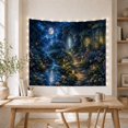 thumbnail image 5 of Moonlit Forest Path Beneath a Full Moon, Mystical Fantasy for Nature Lovers, Enchanted Forest Decor, Housewarming Gift, Tapestry Wall Hanging for Bedroom and Living Room, 5 of 7