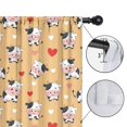thumbnail image 4 of Blackout Kids Curtains,Orange Cow Heart Pattern Childrens Insulated Curtains Set Of 2,Bedroom Essentials,Toddler Room Decor 52x84in(132x213cm), 4 of 5