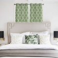 thumbnail image 3 of Green Moroccan Kitchen Curtains Window Panels, Morocco Boho Ethnic Abstract Geometric Insulated Window Treatment Curtain, Grommet Curtains for Bedroom/Living Room/Bathroom, 2 Piece 42"Wx45"L, 3 of 8