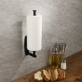 thumbnail image 4 of Paper Towel Holder Wall Mount with Damping Function, WeGuard Dual-Use Self Adhesive Paper Towel Holder Under Cabinet with Screws, Paper Towel Rack SUS 304 Stainless Steel for Kitchen & Bathroom - 13in, 4 of 7