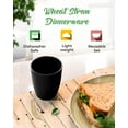 thumbnail image 5 of Wheat Straw Dinnerware Set - Cups, Plates and Bowls Sets for 4 with Reusable Cutlery Utensils - Unbreakable Wheatstraw Plastic Dinnerware Set with Fork Spoon Knife - Dishwasher Safe Camping Dishes Set, 5 of 5