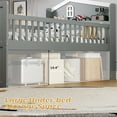 thumbnail image 4 of Euroco Wood Twin Size Platform Bed with Drawers, House Bed with Storage and Ladder, Gray, 4 of 18