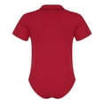 thumbnail image 2 of JanJean Justaucorps à Manches Courtes pour Hommes, Col Rabattu, une Pièce, Justaucorps, Rouge TTG, 2 of 7