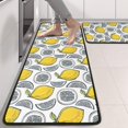 thumbnail image 2 of Kitchen Rugs Sets Of 2,Yellow Lemon Fruit Slices White Pattern Anti Fatigue Kitchen Mat Rugs Non Slip Washable,Decorative Kitchen Floor Mats for Kitchen,Sink,Laundry,17"x47"+17"x47", 2 of 5