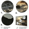 thumbnail image 3 of Designart "Rocky Beach in a Photo II" Nautical & Beach Metal Wall Decor, 3 of 5