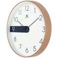 thumbnail image 4 of Infinity Instruments Stripe Plastic 12" Indoor Wall Clock with Blue Stripe on Clock Face, Silent Movement, Blue, 4 of 6