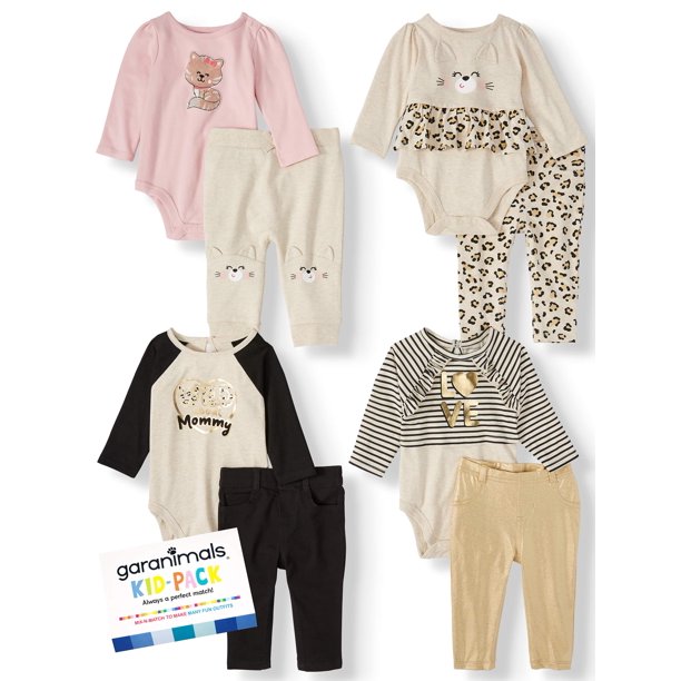 Garanimals Baby Girl KidPack Gift Box, 8pc Set