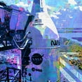 thumbnail image 4 of Stephen Chambers 20x20 Black Modern Wood Framed Wall Art Titled - Artemis Moon Rocket, 4 of 6