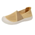 thumbnail image 2 of AUDeals Women's Knit Sneakers, Y2K Style Platform Walking Shoes with Breathable Comfort for Casual Everyday Wear (Coffee, 6), 2 of 9