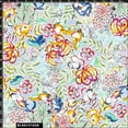 thumbnail image 2 of FREE SHIPPING!!! Flower Illustration Pattern 100% Cotton Quilting Fabric for DIY Projects by 75 YARDS - ( Light Blue, Mint, Marigold and Magenta) - PRINT FABRIC, 2 of 2
