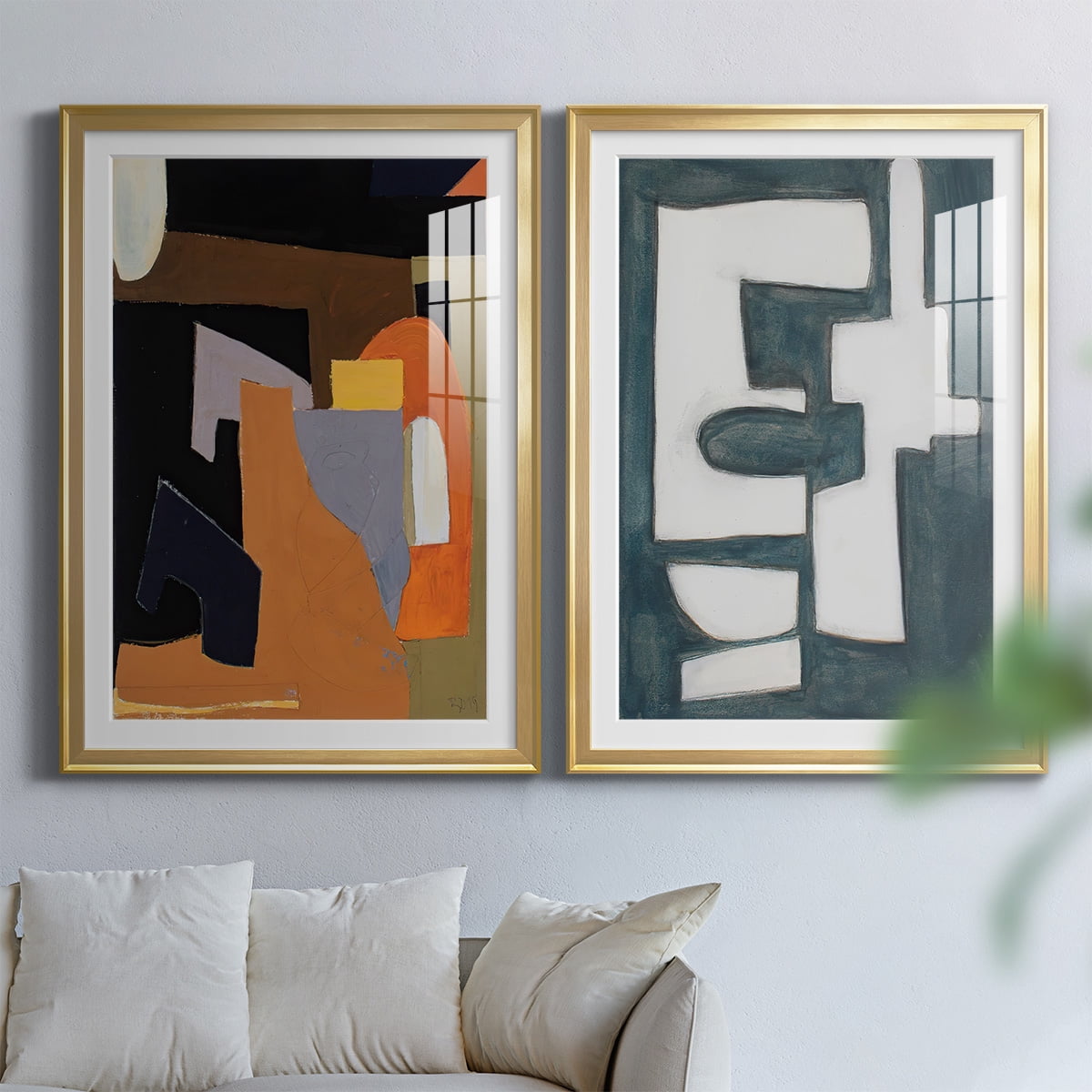 Wexford Home The Olive Press Rooom Premium Framed Print, 18.5" x 24.5" - Ready to Hang, Gold (Set of 2)