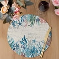 thumbnail image 3 of Coastal Green Seaweed Round 13 Inch Placemats Set of 6, Summer Beach Coral Starfish Rustic HeatResistant Non Slip Place Mats for Dining Table, Wipeable Braided Kitchen Table Mats for Housewarming, 3 of 9
