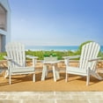 thumbnail image 2 of ELM PLUS LLC Outdoor Patio HDPE Adirondack Chair Side Table Set or End Table by Elm Plus 1 Tan Table & 2 Chairs, 2 of 5