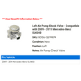 thumbnail image 2 of Left Air Pump Check Valve - Compatible with 2009 - 2011 Mercedes-Benz SLK300 2010, 2 of 2