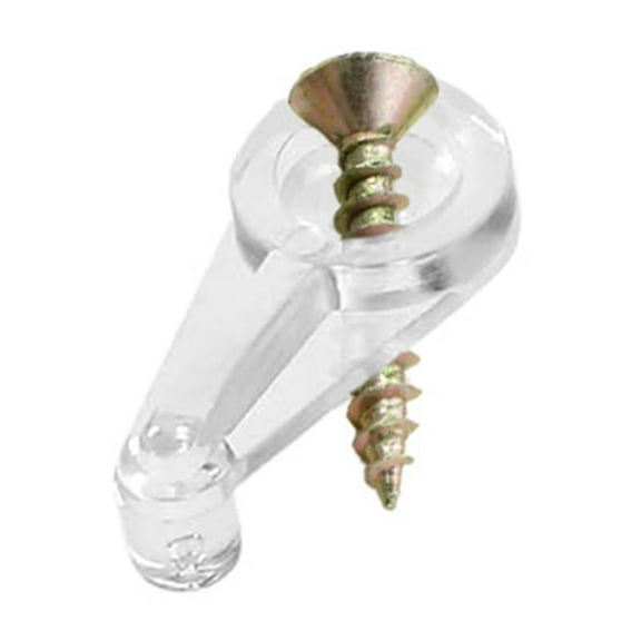 YIEMEEN 50pcs Glass Cabinet Clips with Screws set Suitable for Glass Doors & Windows