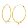 thumbnail image 2 of 14K Yellow Gold Women's Endless Tube Hoop Earrings - 1mm-1.5mm Thick - 8mm-60mm Diameters, Singles and Pairs, 2 of 7