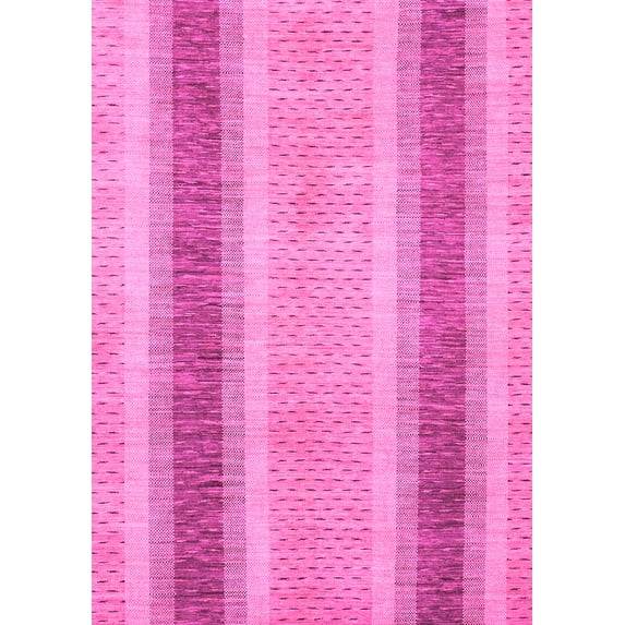 Ahgly Company Indoor Rectangle Abstract Pink Modern Area Rugs, 5' x 7'