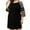 Black, variant on Wdfiry Women's Nightgown 3/4 Sleeve Sleepshirts Loose Fit Sleepwear Spring Fall Soft House Dress Round Neck Comfy Pajama Loungewear