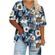 thumbnail image 2 of Camiseta de Base de Impresión de Manga Corta con Cuello en V para las Mujeres, Más Tamaño Estante de Imitación Casual Superior, 2 of 9