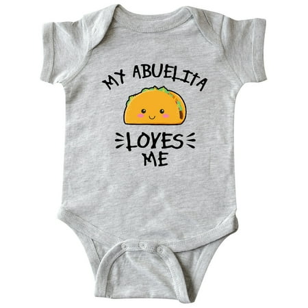 

Inktastic My Abuelita Loves Me with Taco Illustration Gift Baby Boy or Baby Girl Bodysuit