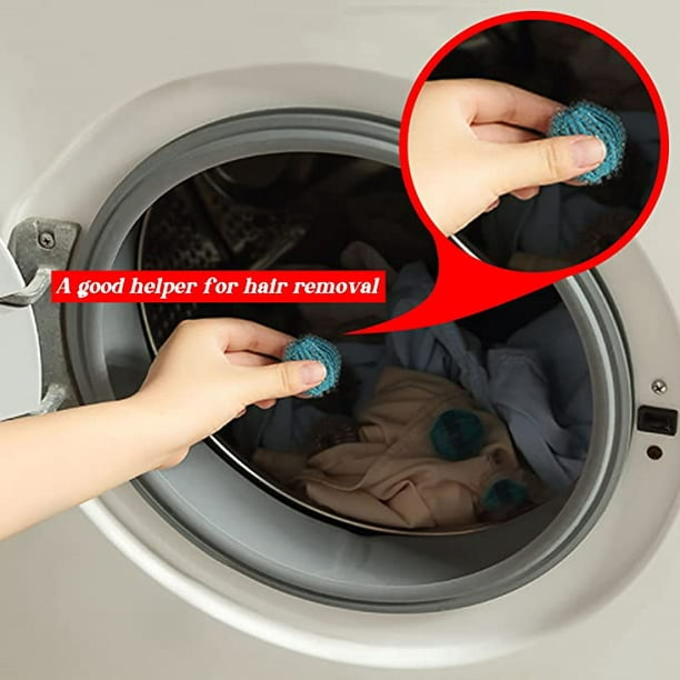 Set de 6 pièces Blue washing machine boule anti - poils machine à