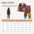 thumbnail image 4 of Balery Butterfly Garden Conjunto de Pijama con Estampado para Mujer, Conjunto de Dos Piezas con Manga Larga, Ropa de Dormir Suave con Bolsillos, Pijamas Cómodos-XX-Large, 4 of 7