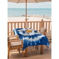 thumbnail image 3 of Rectangle Outdoor Tablecloth With Umbrella Hole And Zipper– Abstract Explosion Tie Dye Waterproof Patio Table Cover for Party, Picnic, Backyard, 54"x80" , Blue White, 3 of 8