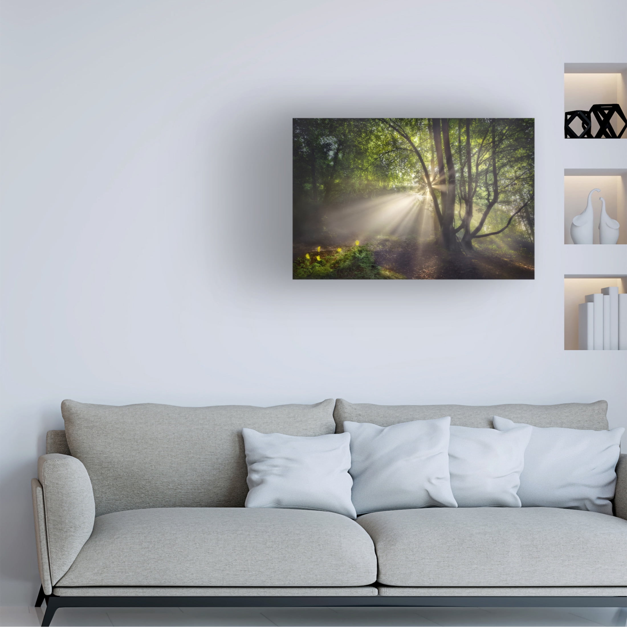 Canvas Wall Art - Fran Osuna 'The Morning Light' Wall Art for Living Room, Bedroom, or Office Décor by Trademark Fine Art - 32 x 22 Inches