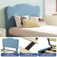 thumbnail image 6 of Twin Size Bed Frame with Boucle Headboard,Platform Bed Frame,No Box Spring Needed,Noise Free,Easy Assembly, 6 of 7