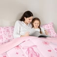 thumbnail image 4 of Feelyou Ballet Princess Twin Bedding Sets 7pcs, Bowknot Bedding Comforter Set, 4 of 7