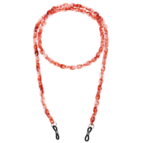 Uxcell Eyeglass Chains for Women, Resin Eyeglass Holder Chains Adjustable Sunglasses Lanyards Holder Anti-Lost Strap for Glasses Sunglasses, Red