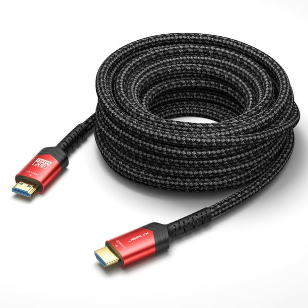 Cable HDMI JSAUX 4K de fibra óptica, 30 m, 18 Gbps, HDMI 2.0 de alta velocidad