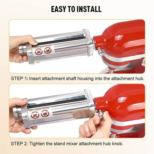 Pasta Maker 304 Stainless Steel Kitchen for KitchenAid Pasta Roller Pasta Roller Attachment Replacement for KitchenAid Stand Mixer