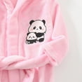 thumbnail image 5 of Gibobby Kids Soft Coral Fleece Bathrobe,Warm Hooded Sleep Robe with Waist Belt,Cute Cartoon Design,for Toddlers Children 2-12Y,Multi-Use Lounge Wear Kids Toddler Pajamas,Light Pink,Size 9-10T, 5 of 6