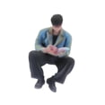 thumbnail image 4 of MERIGLARE 1/64 Diorama Man Figure Micro Layout Ornament Micro Landscape Collection Gift Photo Prop Resin Miniature Character Mini Model Style G, 4 of 8